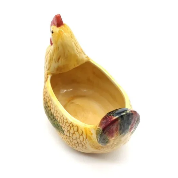 Storyteller Arts Rachael Elizondo Rooster Ceramic Dish Bowl Art Decor Kitchen - Picture 5 of 8